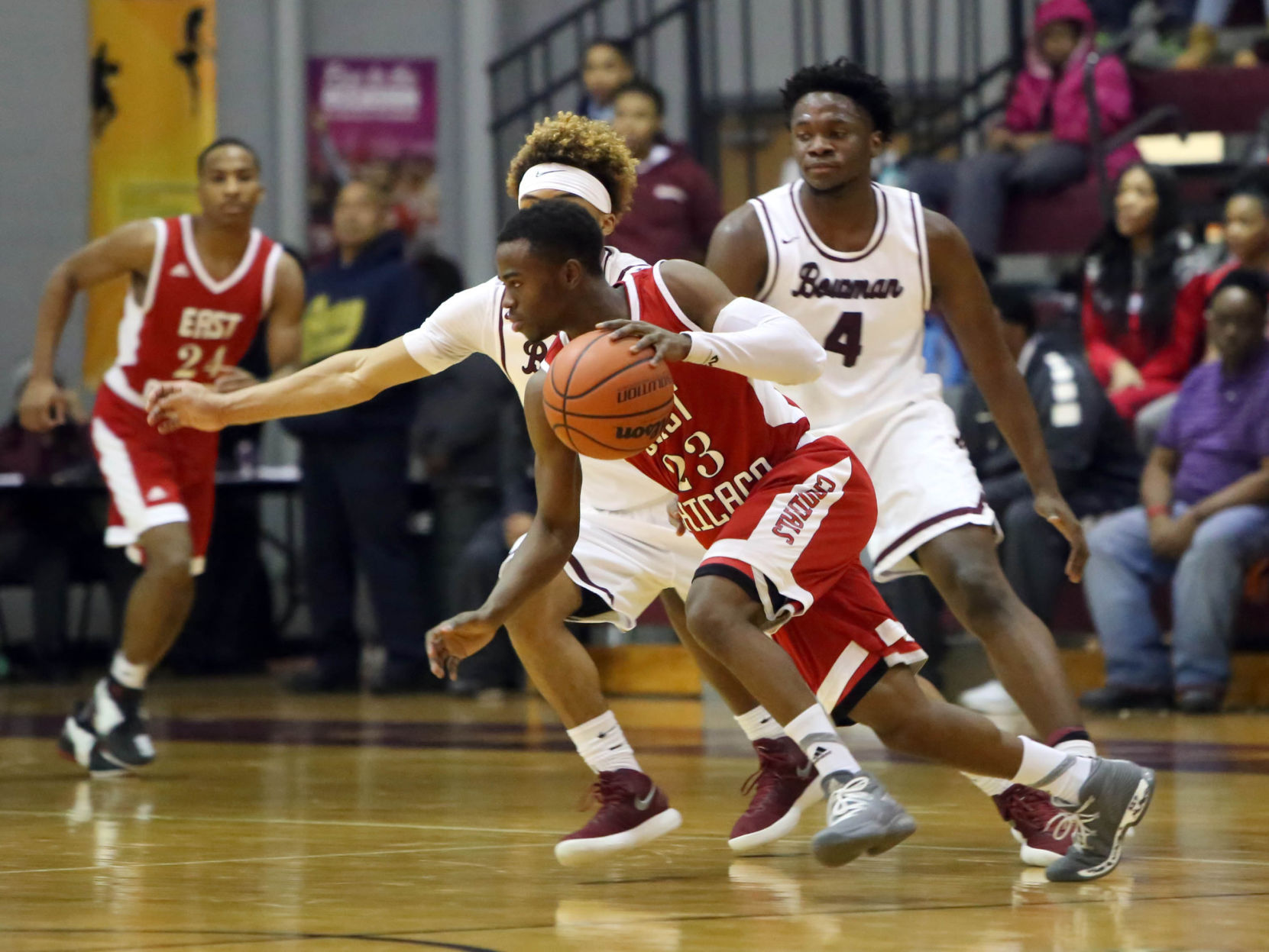 E.C. Central at Bowman Academy boys basketball